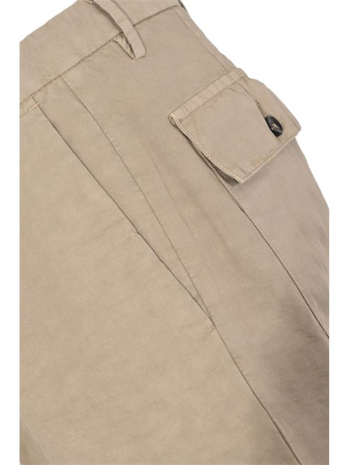Pantalone Louis in misto cotone e lino con pinces Argilla MICHELE CARBONE | LOUIS 3517S26880